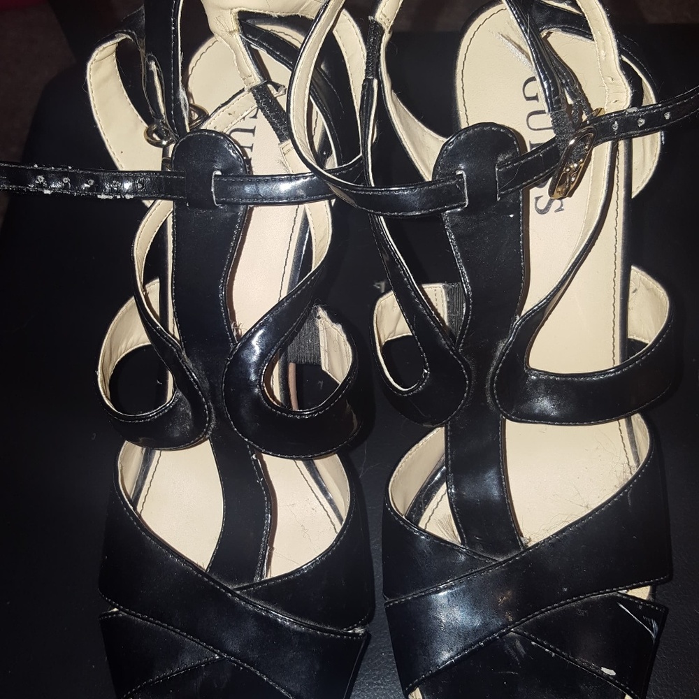 Guess Black Sandal high Heels size 7,5